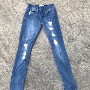 skinny ripped jeans!